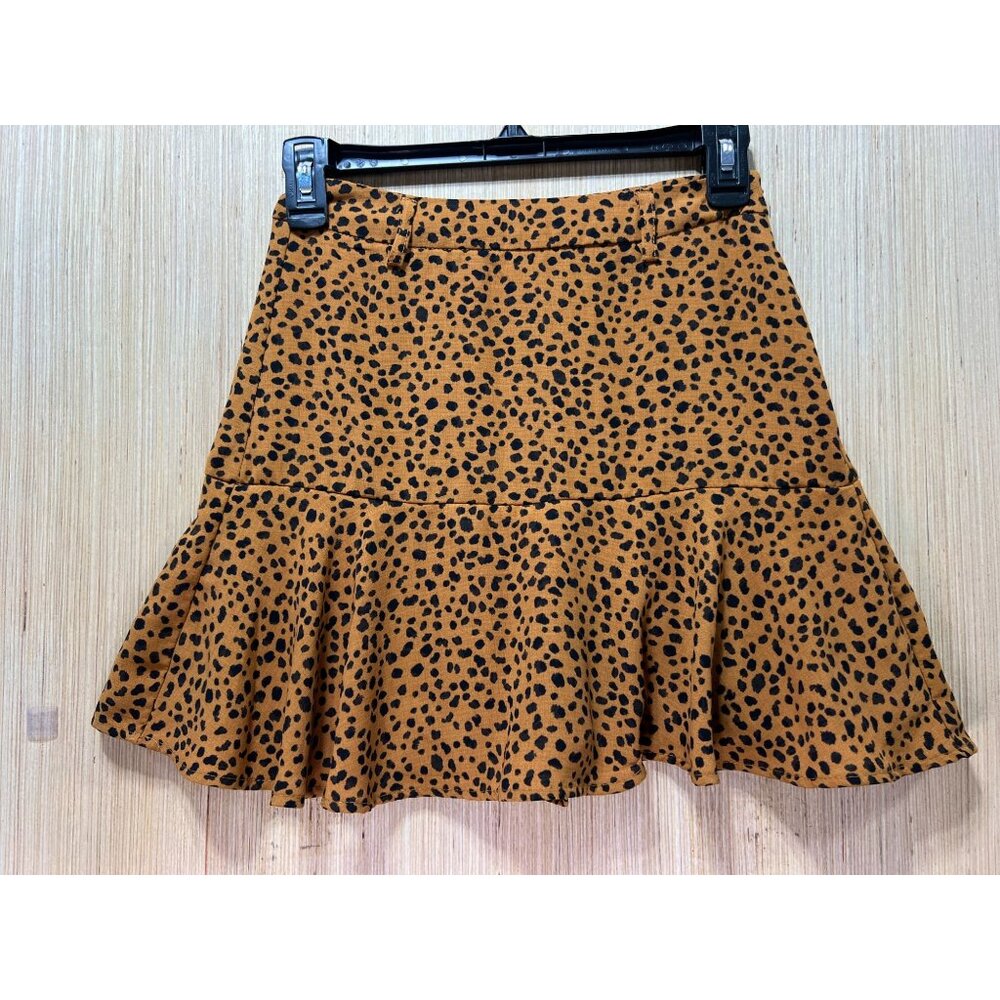 Couture - Women's Casual Skort - Animal Print - Brown - Extra Small